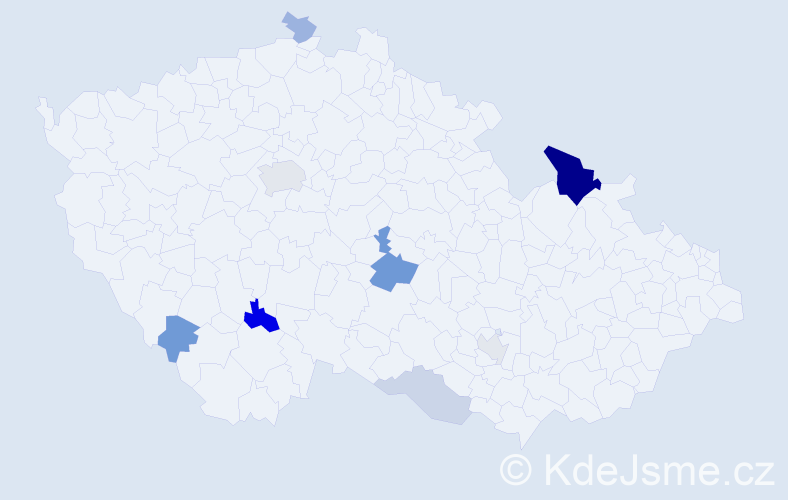 Příjmení: 'Reinold', počet výskytů 19 v celé ČR