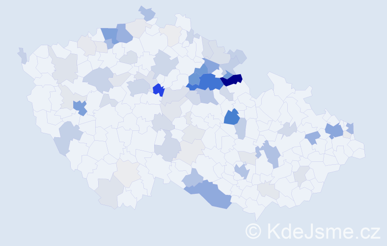 Příjmení: 'Rafael', počet výskytů 302 v celé ČR