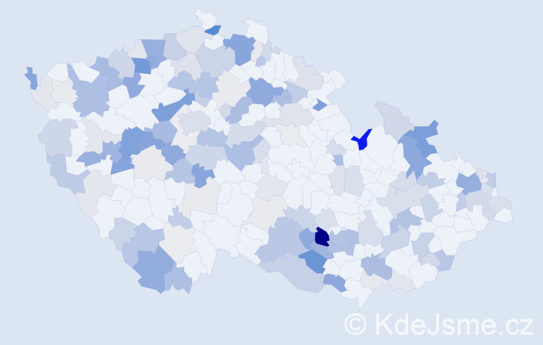 Příjmení: 'Hudecová', počet výskytů 461 v celé ČR