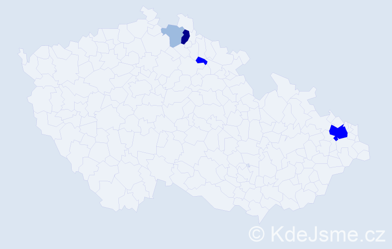 Příjmení: 'Trytko', počet výskytů 11 v celé ČR