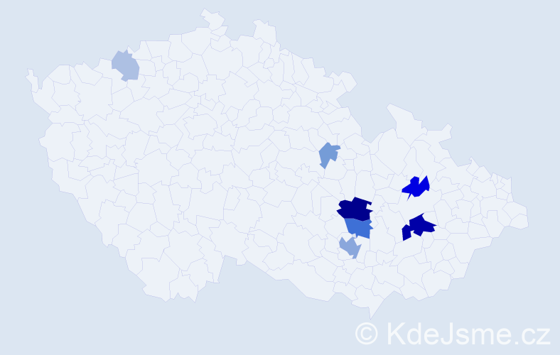 Příjmení: 'Šeránková', počet výskytů 24 v celé ČR