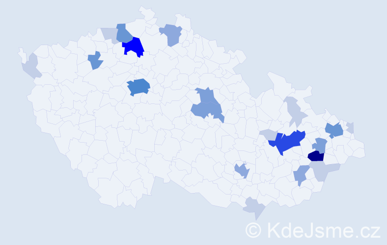 Příjmení: 'Sulovská', počet výskytů 65 v celé ČR