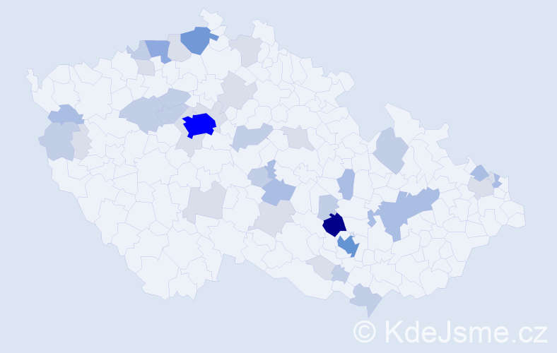 Příjmení: 'Babička', počet výskytů 112 v celé ČR