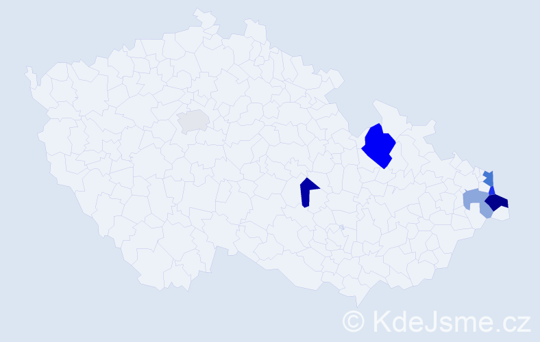 Příjmení: 'Konieczna', počet výskytů 12 v celé ČR
