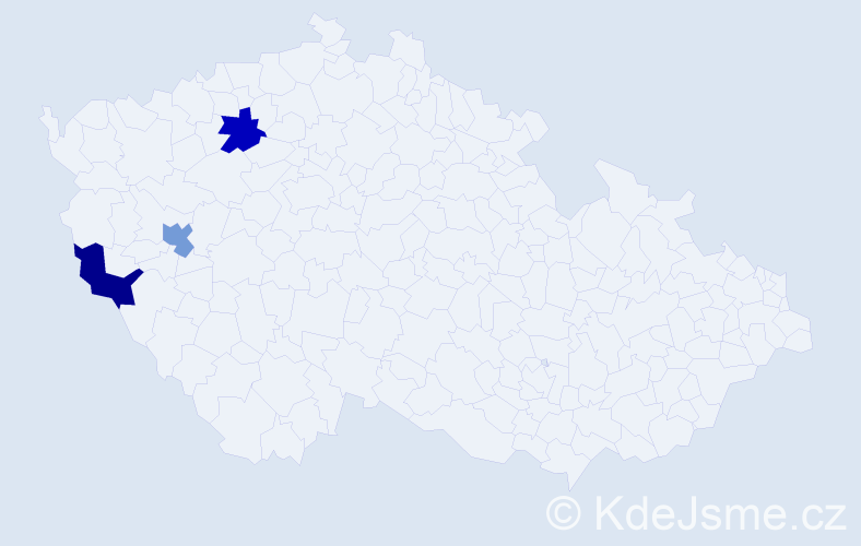 Příjmení: 'Blahovics', počet výskytů 3 v celé ČR