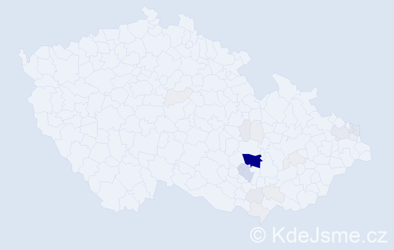 Příjmení: 'Kakáč', počet výskytů 126 v celé ČR