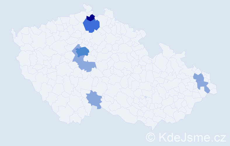 Příjmení: 'Halčin', počet výskytů 25 v celé ČR