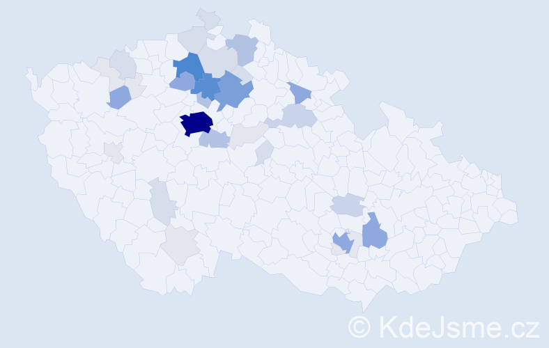 Příjmení: 'Legner', počet výskytů 163 v celé ČR