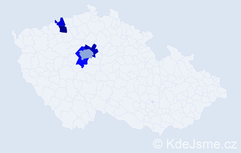 Příjmení: 'Wohlová', počet výskytů 11 v celé ČR
