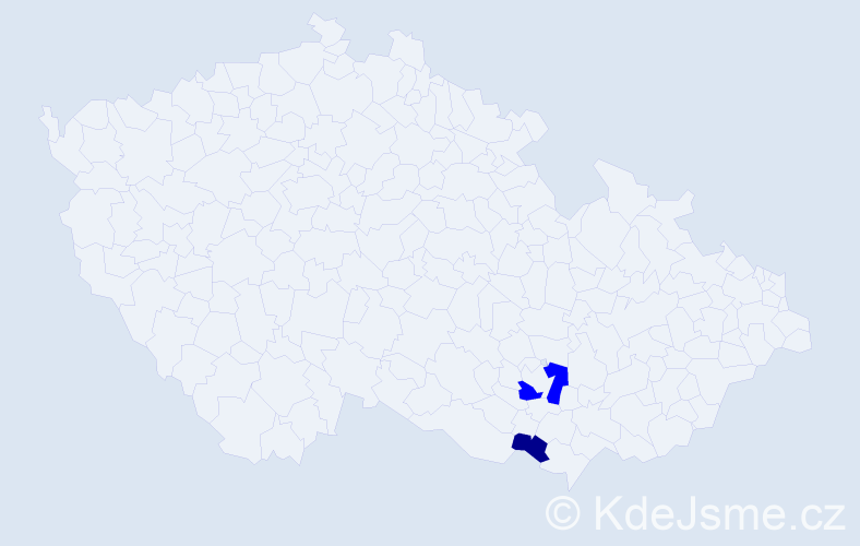 Příjmení: 'Serbajlová', počet výskytů 3 v celé ČR