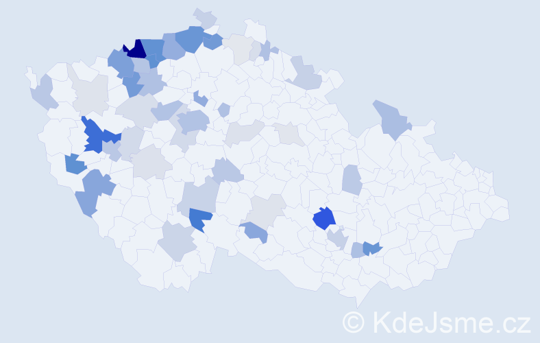 Příjmení: 'Loosová', počet výskytů 166 v celé ČR