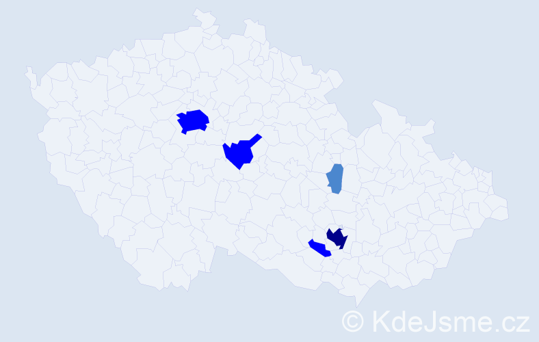 Příjmení: 'Vinská', počet výskytů 10 v celé ČR