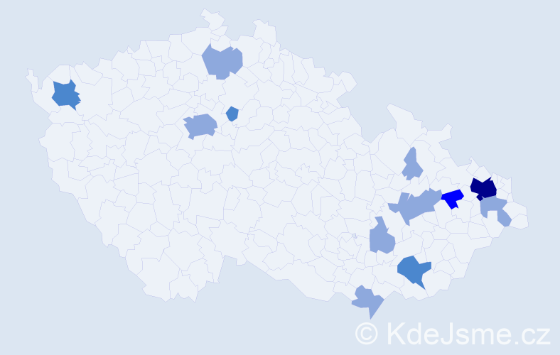 Příjmení: 'Plecho', počet výskytů 22 v celé ČR