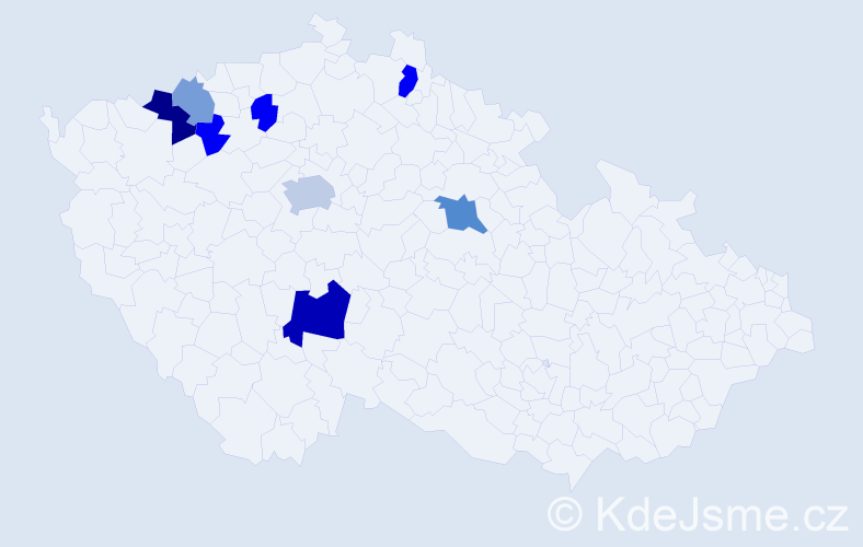 Příjmení: 'Killianová', počet výskytů 15 v celé ČR