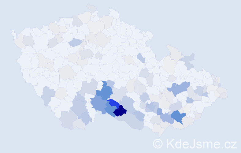 Příjmení: 'Daňhelová', počet výskytů 478 v celé ČR