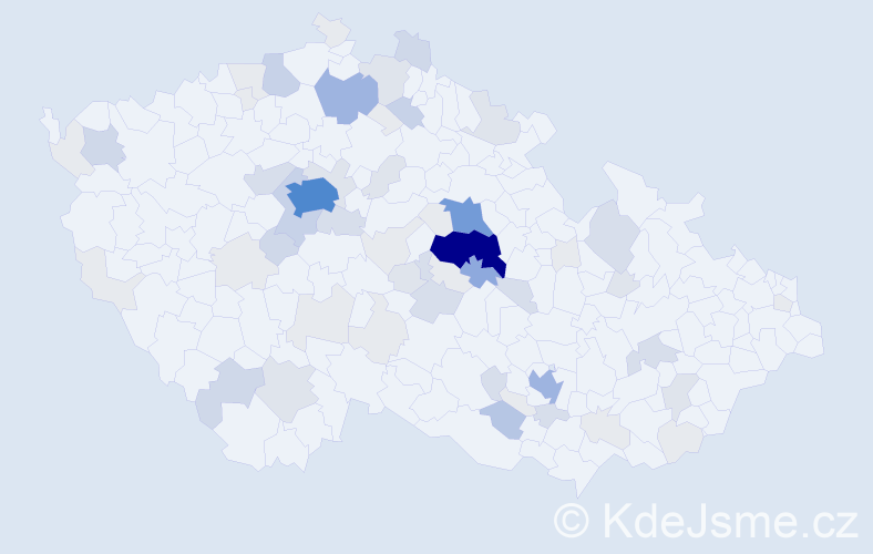 Příjmení: 'Kábelová', počet výskytů 235 v celé ČR