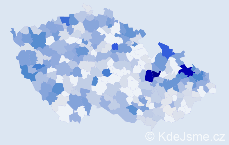 Příjmení: 'Wolfová', počet výskytů 1495 v celé ČR