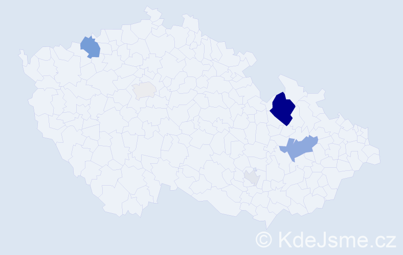 Příjmení: 'Baženov', počet výskytů 17 v celé ČR