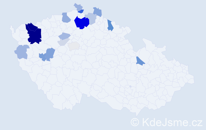 Příjmení: 'Wendler', počet výskytů 54 v celé ČR