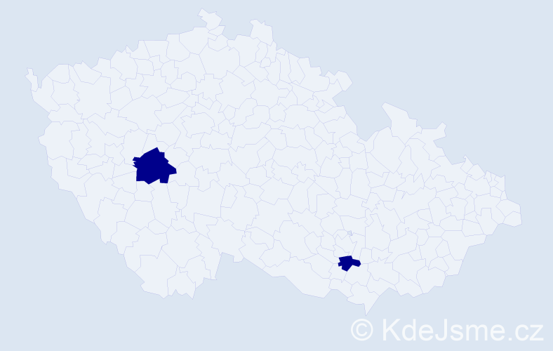 Příjmení: 'Kartouzová', počet výskytů 2 v celé ČR