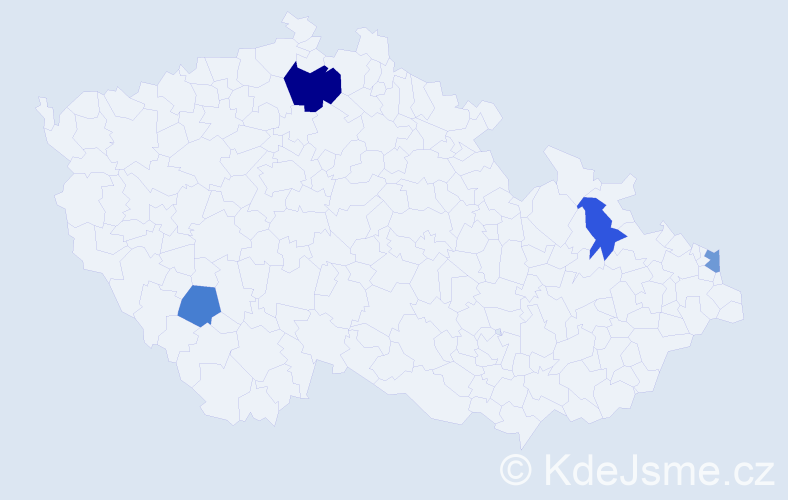 Příjmení: 'Pavešicová', počet výskytů 6 v celé ČR
