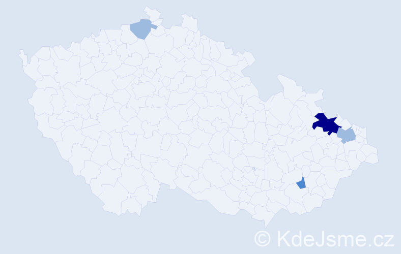 Příjmení: 'Pacholská', počet výskytů 8 v celé ČR