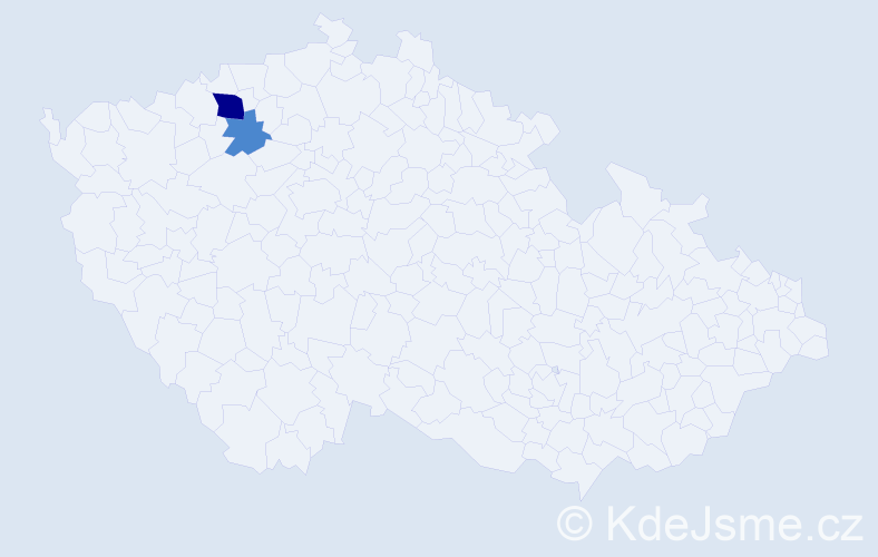 Příjmení: 'Zeidel', počet výskytů 6 v celé ČR
