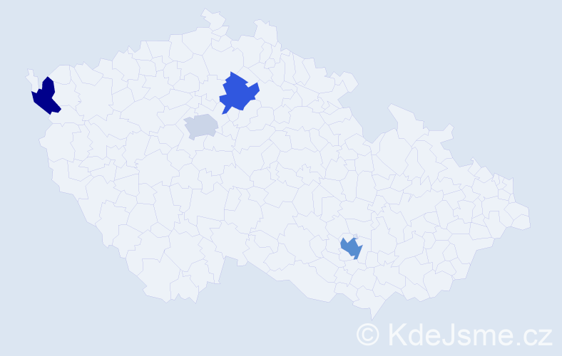 Příjmení: 'Baldan', počet výskytů 5 v celé ČR