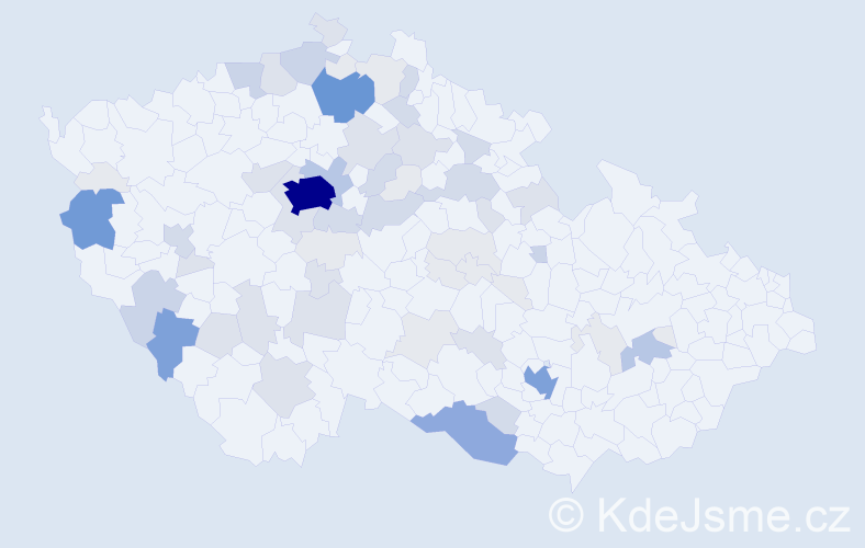Příjmení: 'Ruda', počet výskytů 223 v celé ČR