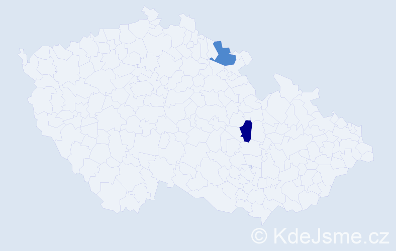 Příjmení: 'Drejslar', počet výskytů 4 v celé ČR