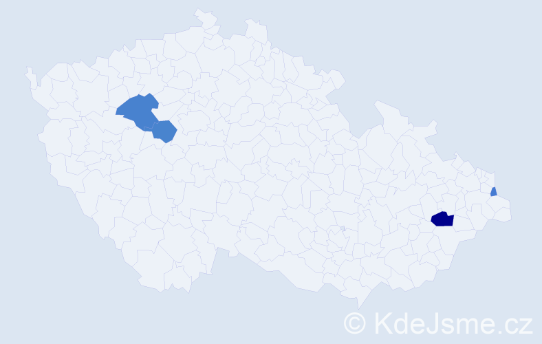 Příjmení: 'Muškát', počet výskytů 8 v celé ČR