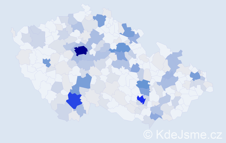 Příjmení: 'Vachová', počet výskytů 602 v celé ČR