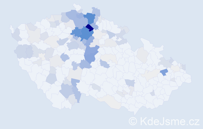 Příjmení: 'Moc', počet výskytů 580 v celé ČR