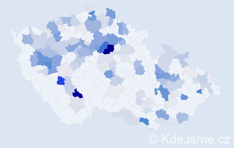 Příjmení: 'Sobota', počet výskytů 487 v celé ČR