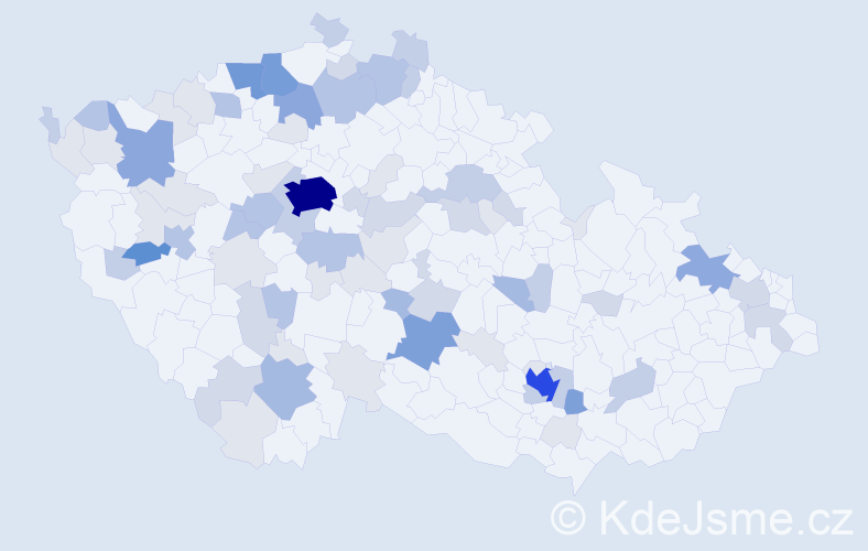 Příjmení: 'Bublová', počet výskytů 251 v celé ČR