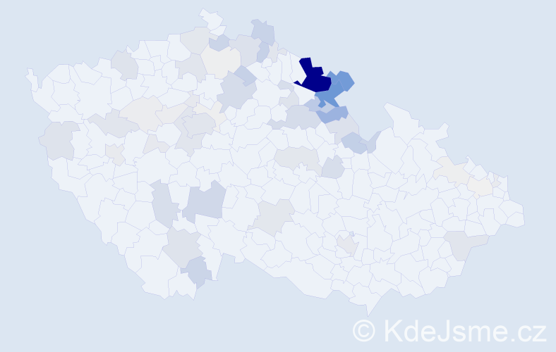 Příjmení: 'Kultová', počet výskytů 289 v celé ČR