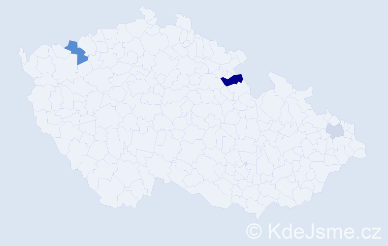 Příjmení: 'Leštínská', počet výskytů 8 v celé ČR