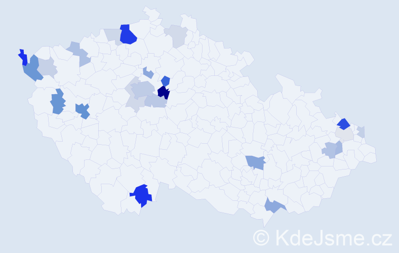 Příjmení: 'Bernhardtová', počet výskytů 61 v celé ČR