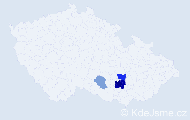 Příjmení: 'Kiesel', počet výskytů 18 v celé ČR