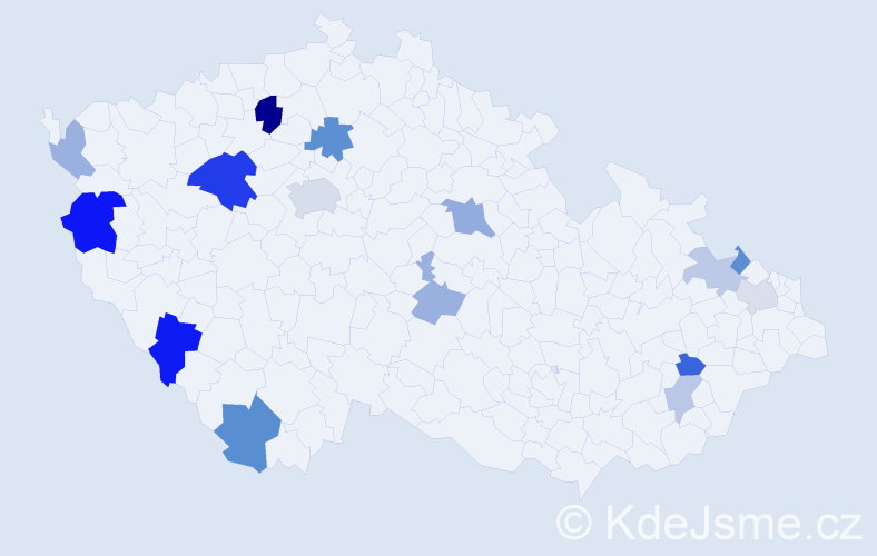 Příjmení: 'Fecková', počet výskytů 29 v celé ČR