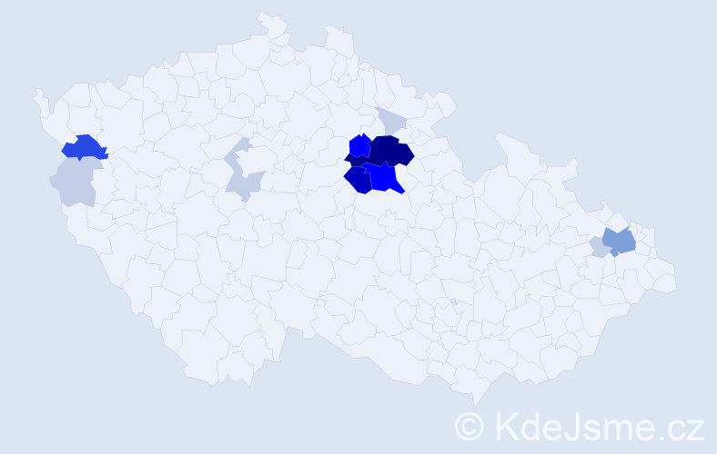 Příjmení: 'Boudyš', počet výskytů 51 v celé ČR