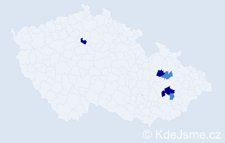 Příjmení: 'Ragošová', počet výskytů 11 v celé ČR