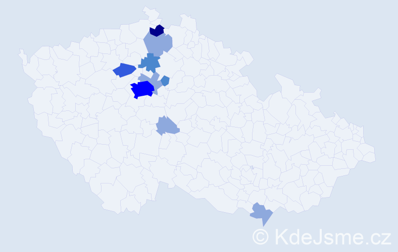 Příjmení: 'Brenn', počet výskytů 20 v celé ČR
