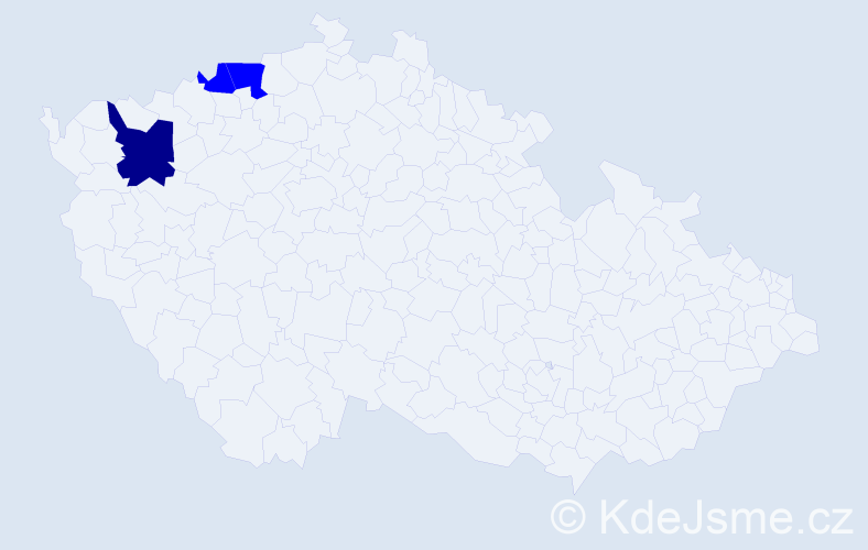 Příjmení: 'Habrichová', počet výskytů 7 v celé ČR