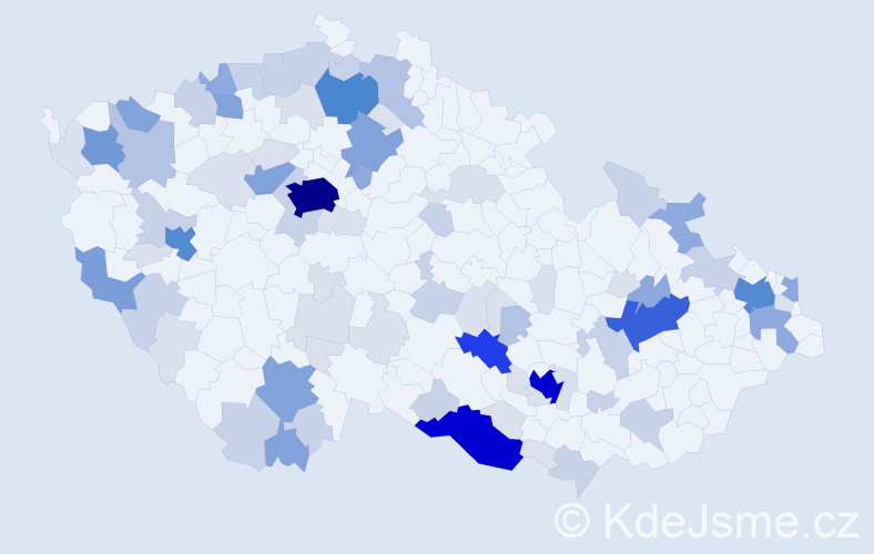 Příjmení: 'Hammerová', počet výskytů 279 v celé ČR