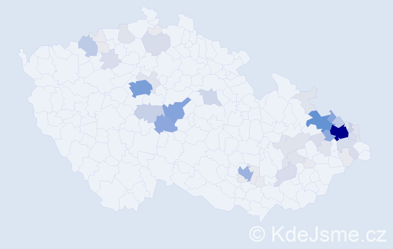 Příjmení: 'Starečková', počet výskytů 228 v celé ČR