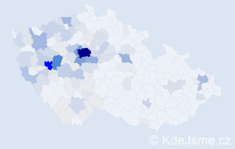 Příjmení: 'Kraftová', počet výskytů 391 v celé ČR