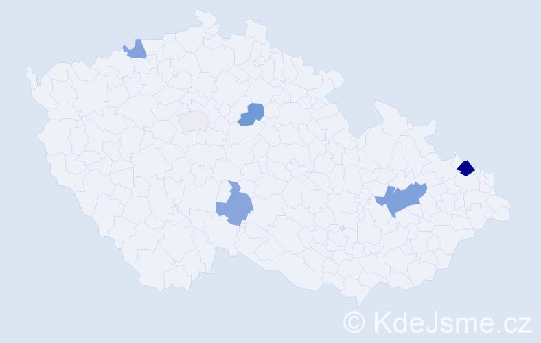 Příjmení: 'Nicklová', počet výskytů 11 v celé ČR