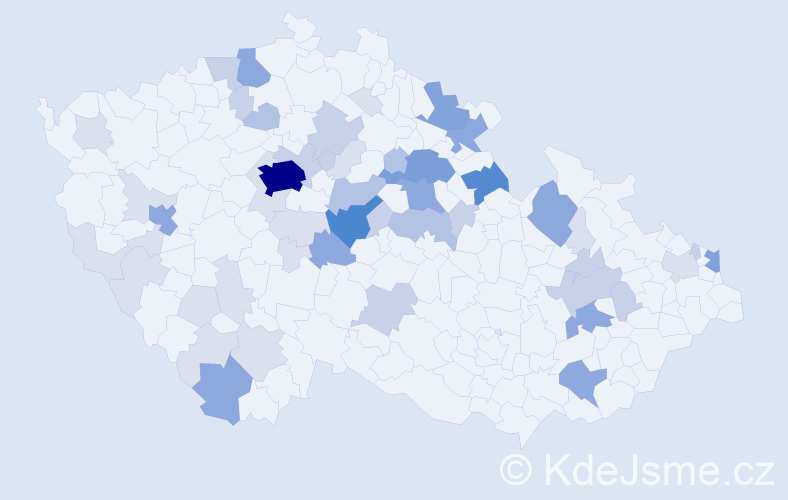 Příjmení: 'Pilc', počet výskytů 159 v celé ČR