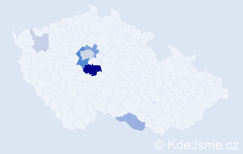 Příjmení: 'Dalibába', počet výskytů 27 v celé ČR